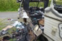 Wohnmobil ausgebrannt Koeln Porz Linder Mauspfad P052